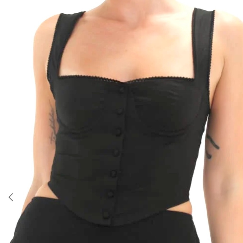 NWT Rumored Antoinette Corset Top Black Size XS